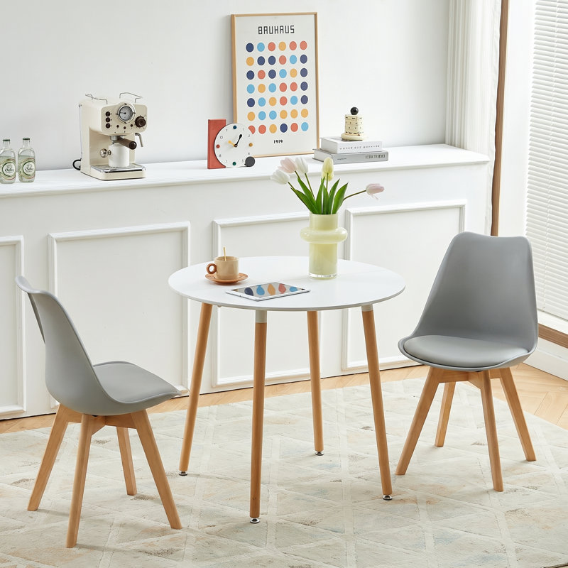 Nero Upholstered Dining Chair, Grey, Beech, 2