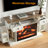 TV Stands With 28'' Color Changing Fireplace 