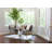 Round Mango Wood and Metal Pedestal Table