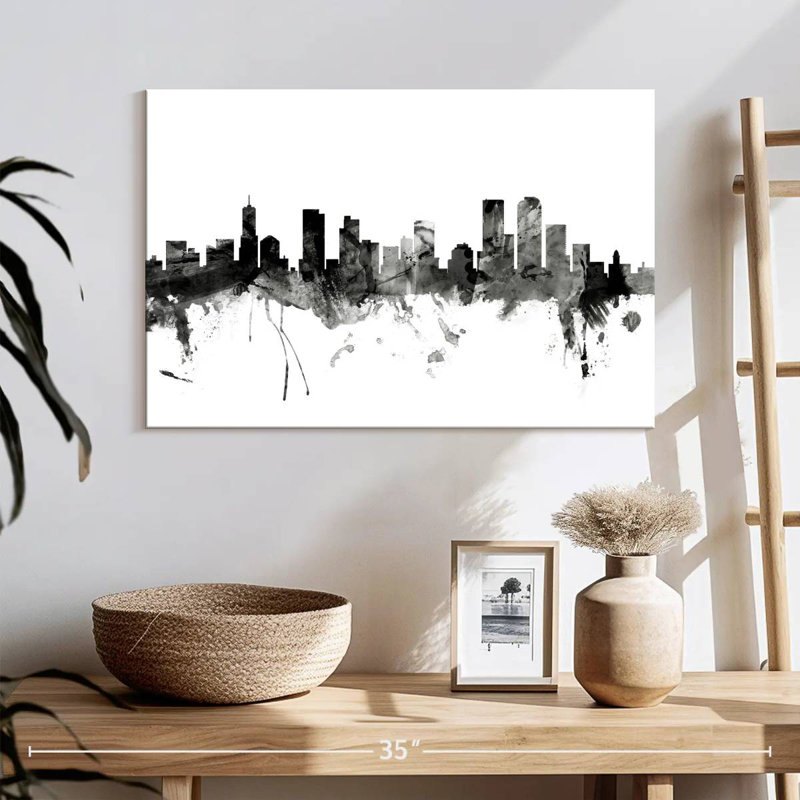 Denver Colorado Skyline IV, H 16 po x l 24 po