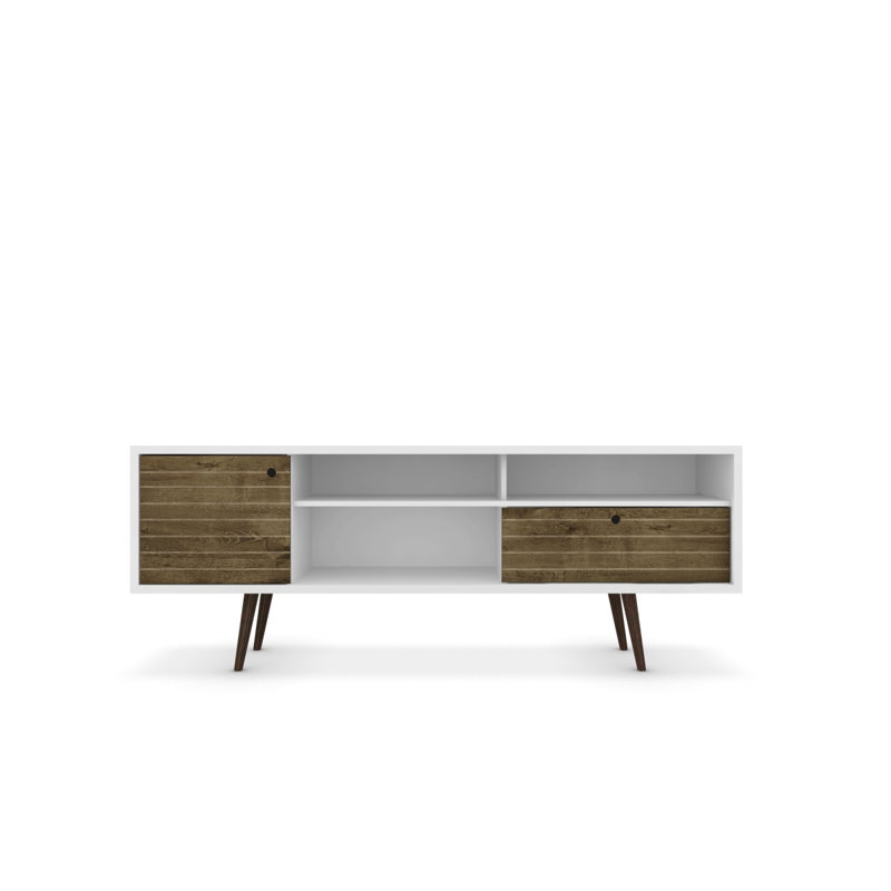 Meuble télé 70,86 po Liberty, Blanc / Brun