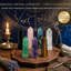  Ensemble de piliers en cristal de chakra multi-pierres précieuses naturelles de 1,97 pouce 7 pièces - Décoration de table de tour hexagonale polie à la main et décoration de maison