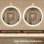 Round Frameless LED Light Anti-Fog Wall Bathroom Vanity Mirror In Polished Crystal-393169338