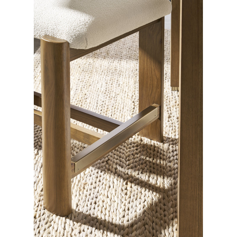 Wright Upholstered Bar Stool with Solid Wood Frame, Counter Stool (24.5" Seat Height)