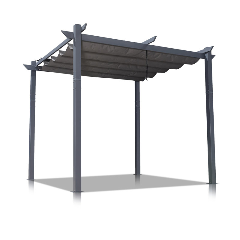 3m x 3m Aluminium Pergola, Grey