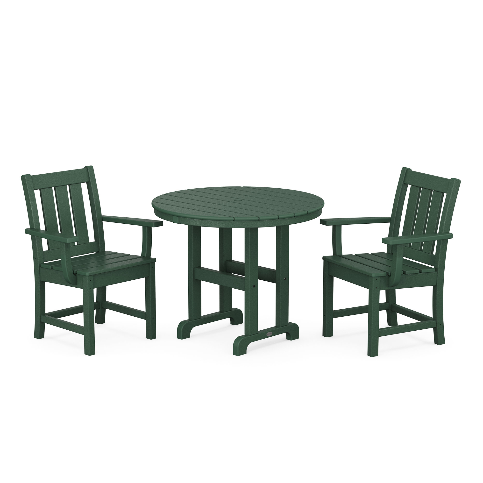 Oxford 3-Piece Farmhouse Dining Set, Green