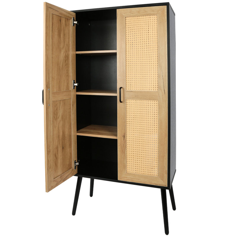 Armoire de rangement en bois avec tablette Farmhouse