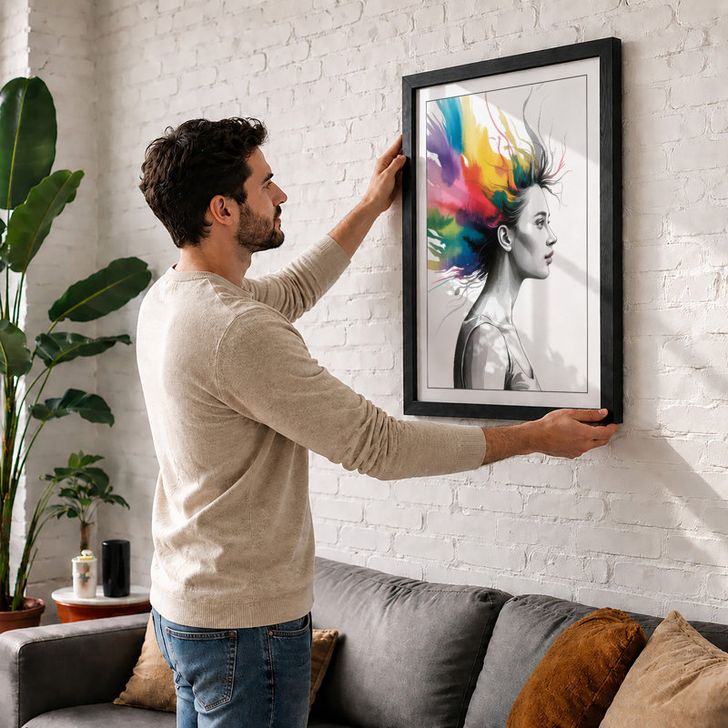 Chromatic Liberation Modern - Framed Print, A1 - 84.1 x 59.4 cm, White