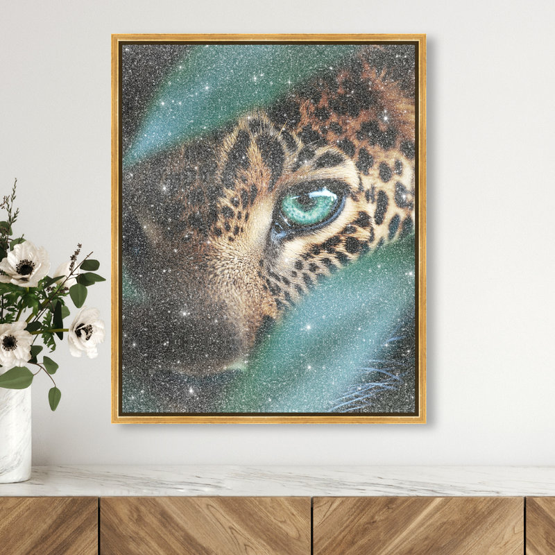 Jungle Watcher III Animals Canvas Print by Oliver Gal, Black Frame, 16 x 20, 21"H x 25"W, Gold Floater Frame