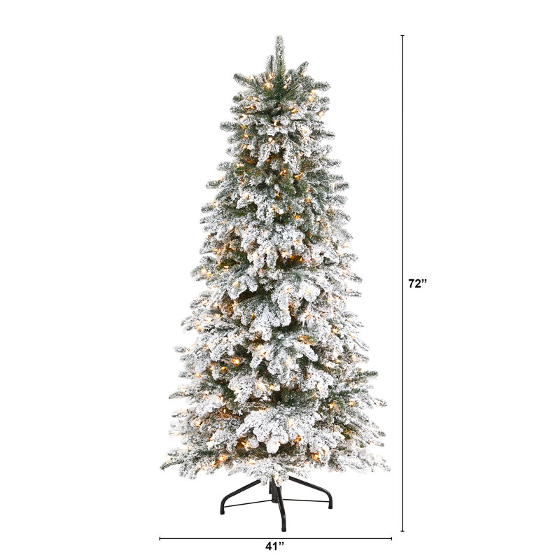 Lighted Artificial Christmas Tree, 6' H