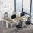 78.7" Extra Long 2-Person Computer Desk, Double Workstation For Home Office, Modern Collaborative Desk With Heavy-Duty Steel Legs, Oak & White Finish