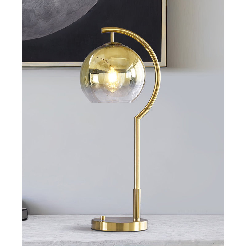 Tenlie 26.5" H Table Lamp, Brushed Brass, Gold