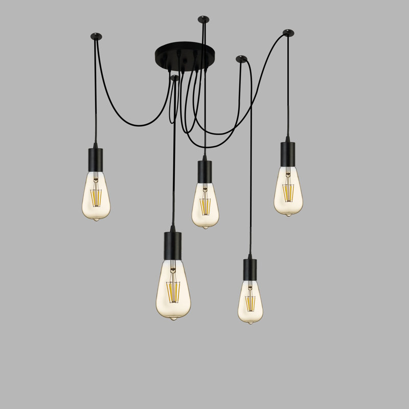 Almaden 5 - Light Black Bulb Pendant