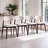 Set Of 4 Dining Chair, Upholstered Dining Chairs With Curved Back And Solid Legs