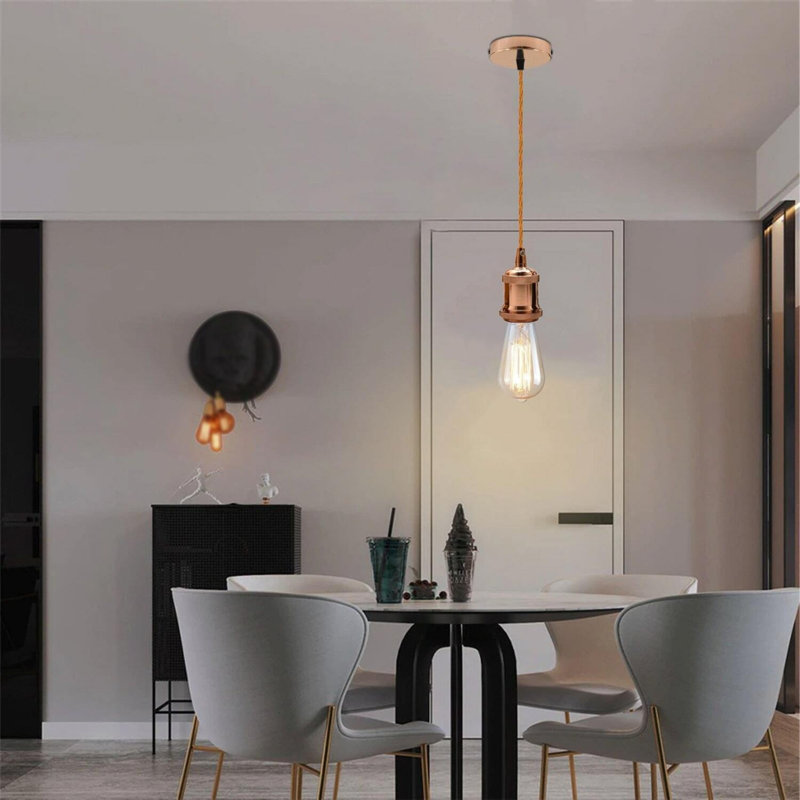 1 - Light Simple Pendant, Rose Gold