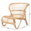 Chaise d'appoint moderne bohémienne fabriquée à la main en rotin naturel