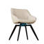Table basse médiévale 29,53 "et 2 chaises en PU, chaises de style industriel moderne, rond stable pour espace de vie ultra - siège confortable, facile à entretenir
