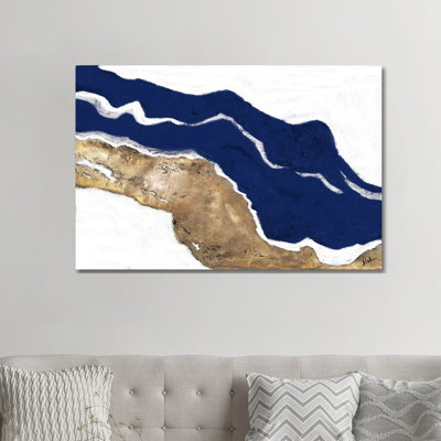 " Navy And Gold Tierra I " by Patricia Pinto