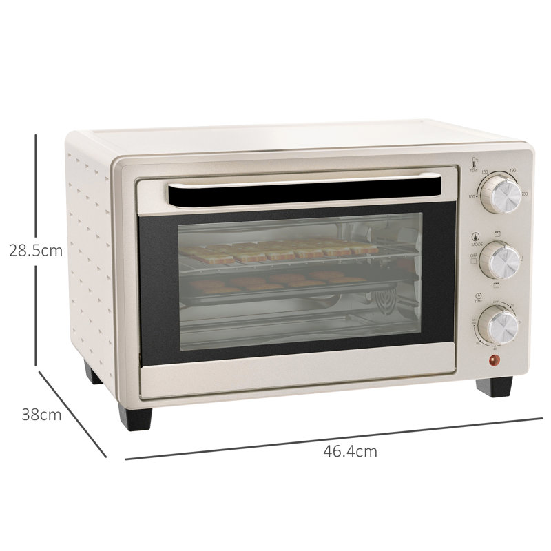 HOMCOM Toaster Oven, Cream