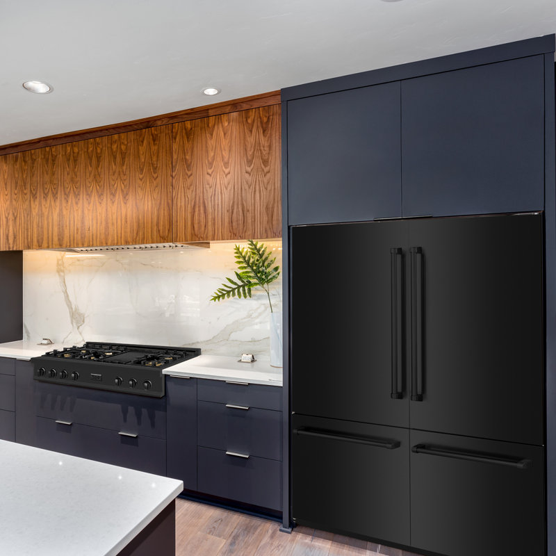 ZLINE 60" Autograph Edition 32.2 cu. ft. Built-in 4-Door French Door Refrigerator, Black Stainless Steel