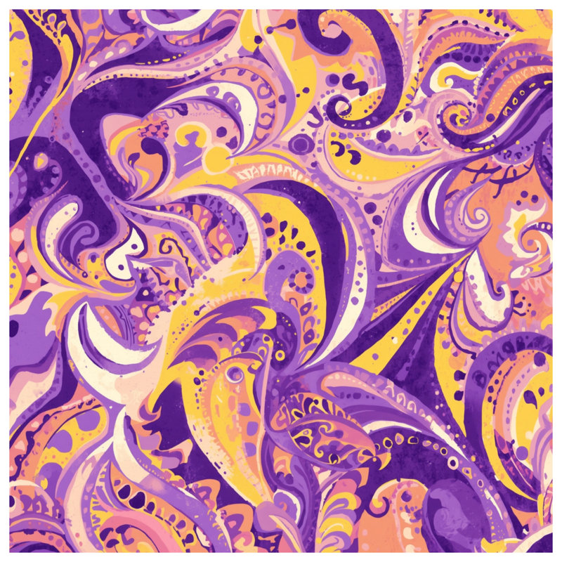 Coussins décoratifs Swirling Paisley, 14 X 14 pouces