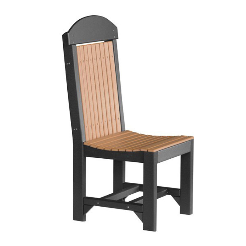 Chaise de patio classique à hauteur de comptoir, Cèdre/noir