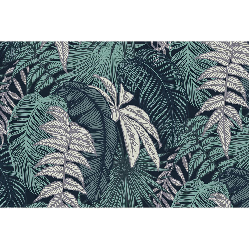 Tropical Leaf Peel & Stick Floral, 96" L x 144" W