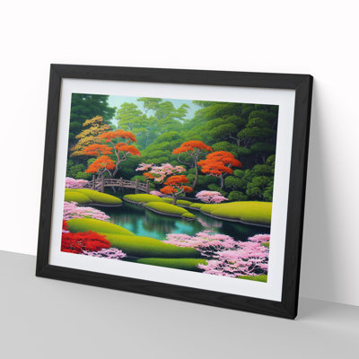 Japanese Garden Pond - Single Picture Frame Print