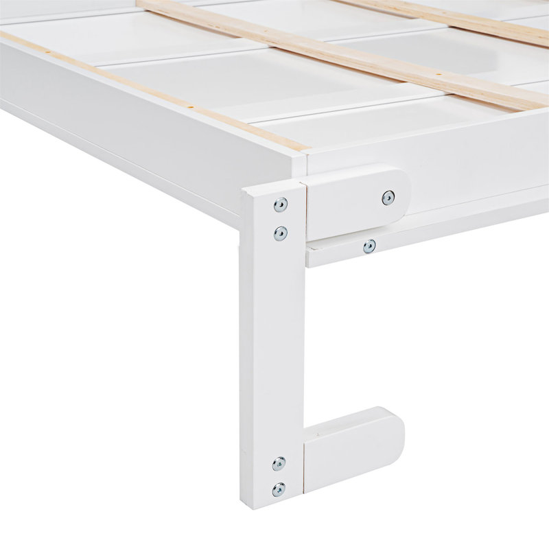 Lit escamotable mural avec tablettes Murphy, Blanc, Grand