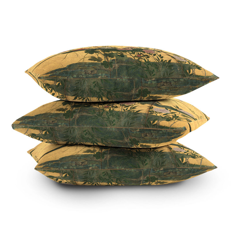 DENY Designs Flowers and Grasses Throw Pillow, Square 20"