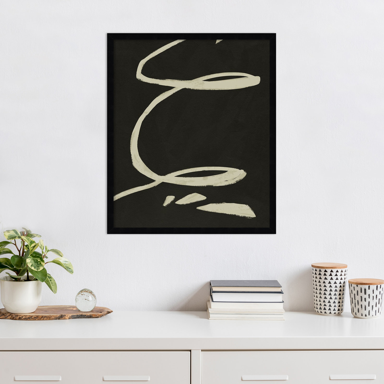 Neutral Spring III Print by Jacob Green, Black, 25" H x 21" W x 1" D