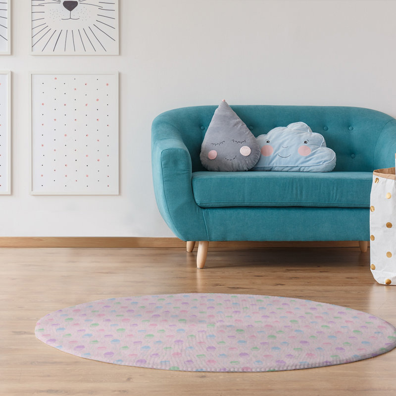 Chenille Indoor Rug, Round 5'