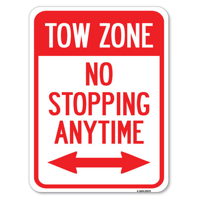 No Stopping Anytime With Bi-Directional Arrow/23579