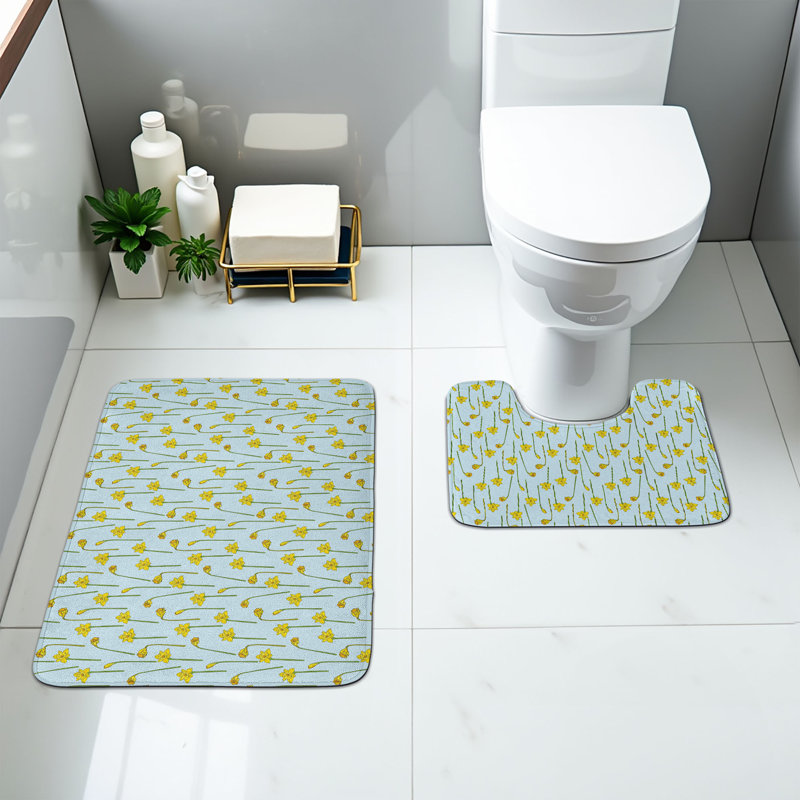  Tapis de salle de bain Flower