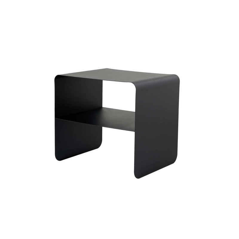 Table d'appoint Modern Modern, métal noir, 17,7 po x 22,0 po x 20,5 po | Fabrication 100% métal durable | Conception élégante pour le salon, la chambre à coucher et le bureau | Pièce décorative élégante et fonctionnelle