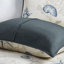 Édredon grand bleu - 100% coton 200tc avec imprimé et motif de revers foncé