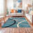 Tolchester Abstract Blue/Gray/Black Area Rug-811539325