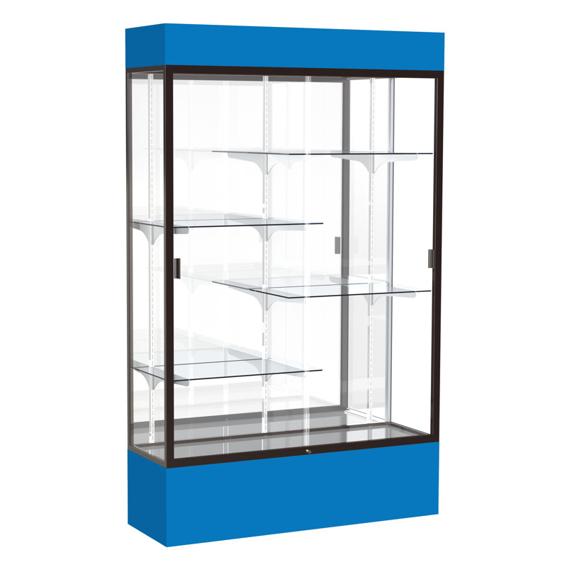 Ghent Spirit Series 80'' H x 48'' W Dark Bronze Wood Display Case