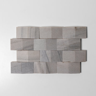 Woven Swell 8 in. x 12 in. Storm Natural Grey Sandstone Wall Tile