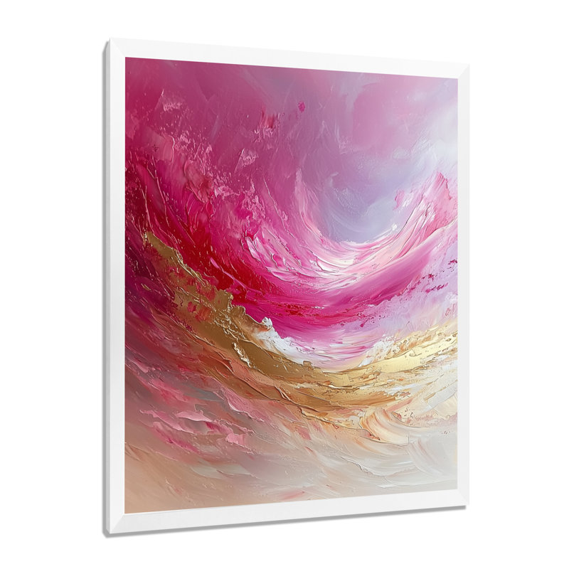 Therrien - art mural abstrait, H 32 po x l 16 po, Reproduction encadrée sans passe-partout, Blanc