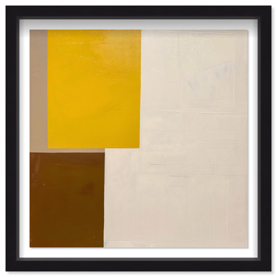Oliver Gal Desert Cubism III Abstract - Luxury Shadowbox Framed Wall Art