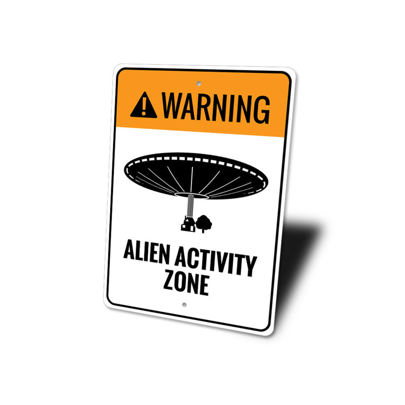 Plaque en aluminium Alien, H 18 po x l 12 po x P 0,06 po