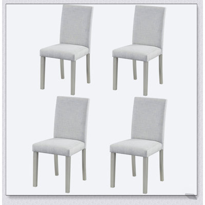 Ensemble de 4 chaises de salle à manger en bois massif avec sièges rembourrés, pour plus de confort et de style dans n'importe quelle pièce