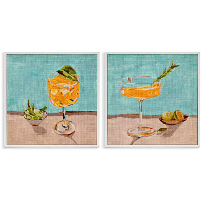 «Orange Cocktail Still Lifes», ensemble de 2 giclées par Melissa Wang