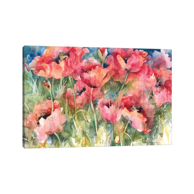 «Vermillion Vision» par Annelein Beukenkamp, peinture sur toile tendue