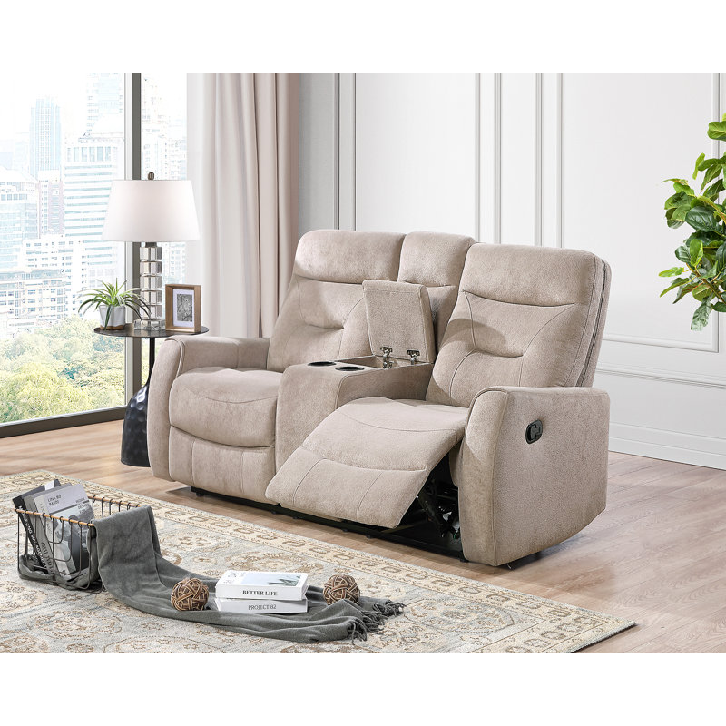 Causeuse avec console Paterson G00277A-RL, beige