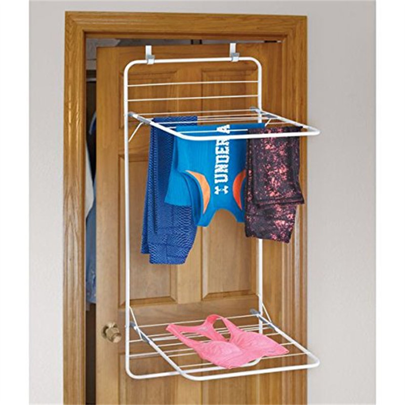 Metal Foldable Wall-Mounted Drying Rack, White