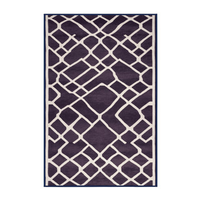 Tapis mauve lavable à la machine