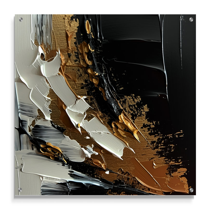 Cecile - peinture abstraite, art mural acrylique, H 36 po x l 36 po