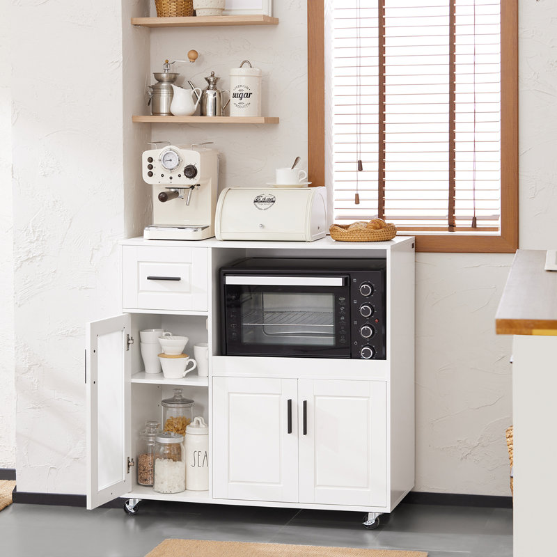Kelon 89cm Kitchen Pantry, White